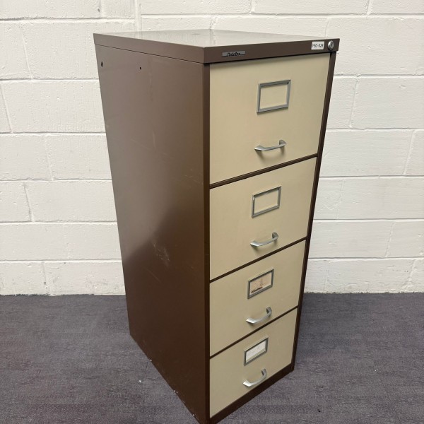 Datafox Coffee and Cream Four Drawer Filing Cabinet