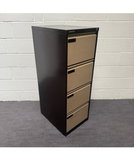 Escoline Coffee and Cream Four Drawer Filing Cabinet
