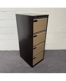 Escoline Coffee and Cream Four Drawer Filing Cabinet
