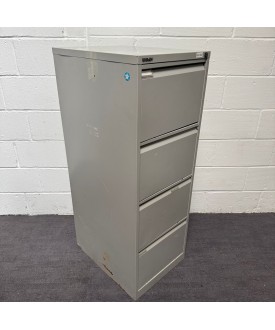 Bisley Silver Filing Cabinet- 4 Drawer