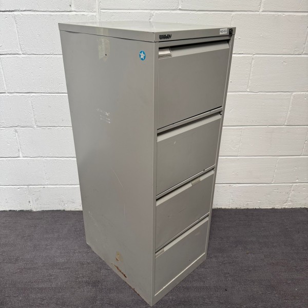 Bisley Silver Filing Cabinet- 4 Drawer