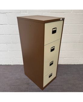 Coffee and Cream Four Drawer Filing Cabinet