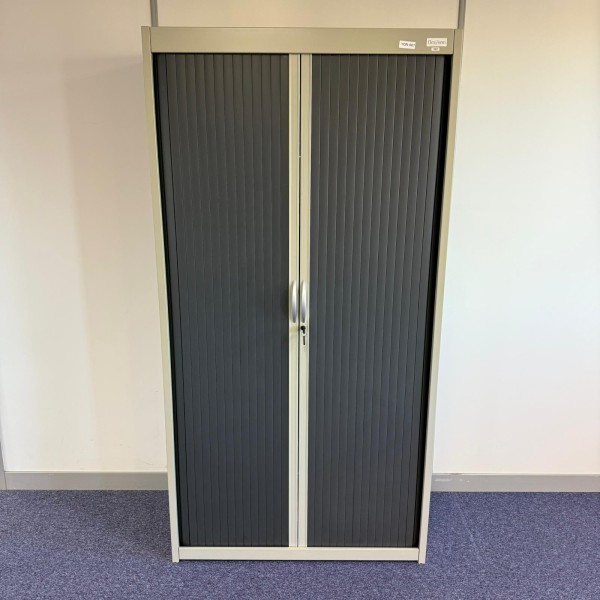 Flexiform Silver and Dark Grey 4 Shelf Tambour 1200mm