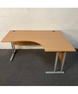 Beech Right Handed Corner Desk - 1400mm