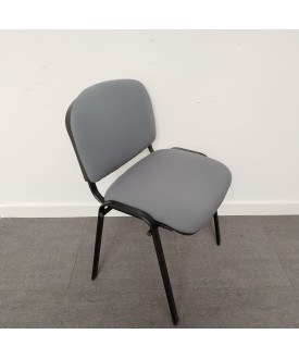 Grey Fabric Static Chair