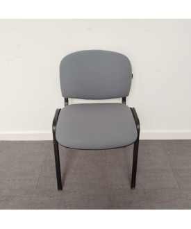 Grey Fabric Static Chair
