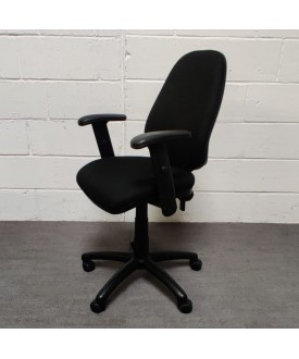 Black Operator Chair- Adjustable Arms 