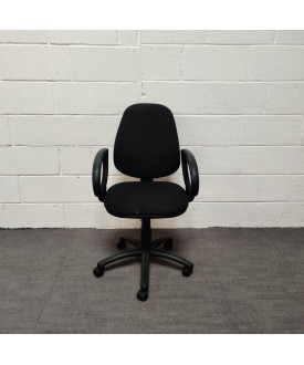 Black Operator Chair- Fixed Arms 