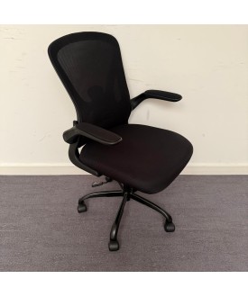 Black Task Chair-Flip Arms
