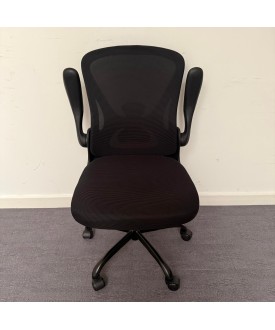 Black Task Chair-Flip Arms