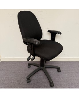 Black Operator Chair- Adjustable Arms