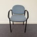 Blue Fabric Static Chair With Arms