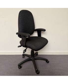 Charcoal Operators Chair- Adjustable Arms Charcoal Operators Chair- Adjustable Arms