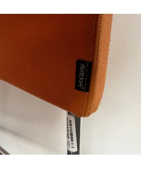 Orange Fabric Stool
