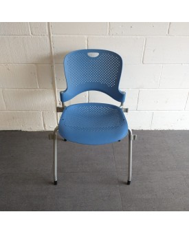 Herman Miller Blue Stacking Chair 