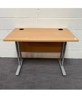 Beech Straight Desk- 1000 x 600 