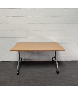 Beech Straight Folding Desk-1400 x 800 