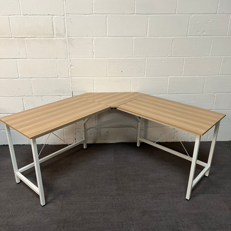 Light Oak Corner Desk Grade B