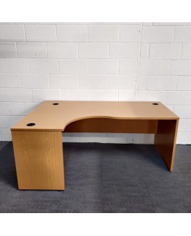 Oak left handed corner desk- 1800 x 1200-GRADE B 