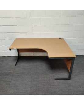 Beech right handed corner desk- 1600 x 1200 