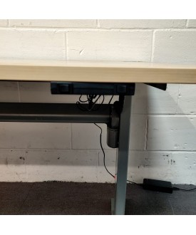 Maple Height Adjustable Straight Desk- 1800 x 800 