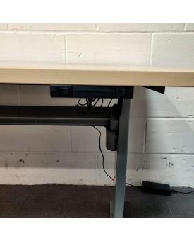 Maple Height Adjustable Straight Desk- 1800 x 800 