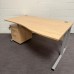 Maple Right Handed Wave Desk and Pedestal Set- 1600- Cantilever