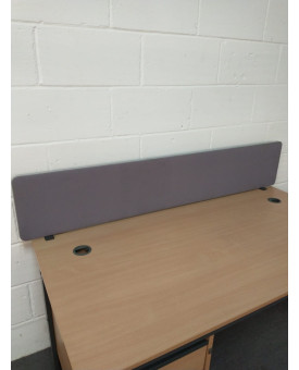 Grey straight desk divider - 1550 