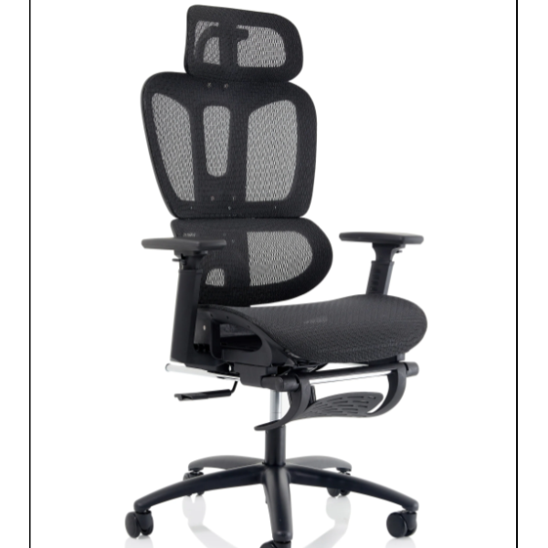 Horizon Executive Mesh Chair With Height Adjustable Arms and Footrest