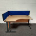Blue straight desk divider set - 1600 and 1200 