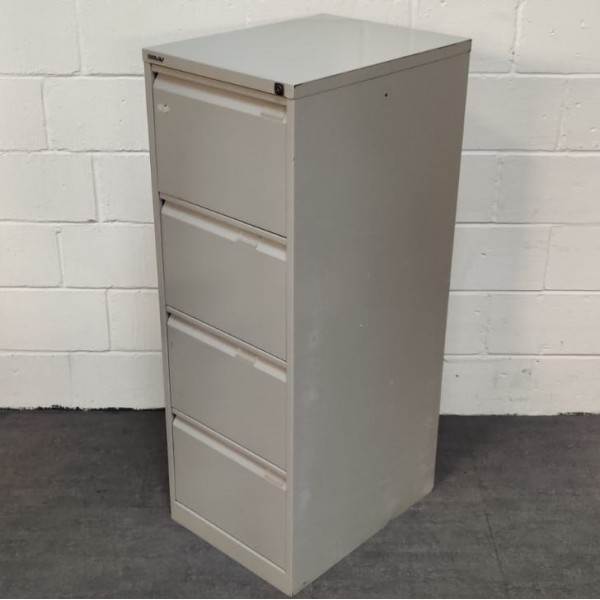 Bisley silver filing cabinet- 4 drawer 