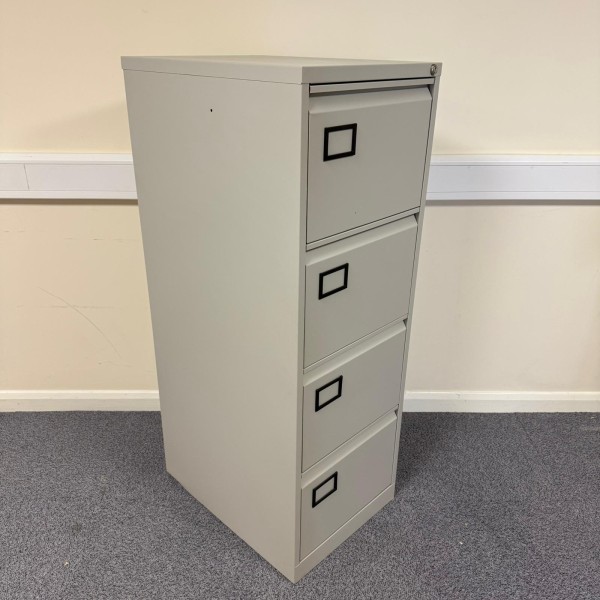 Silver Filing Cabinet- 4 Drawer