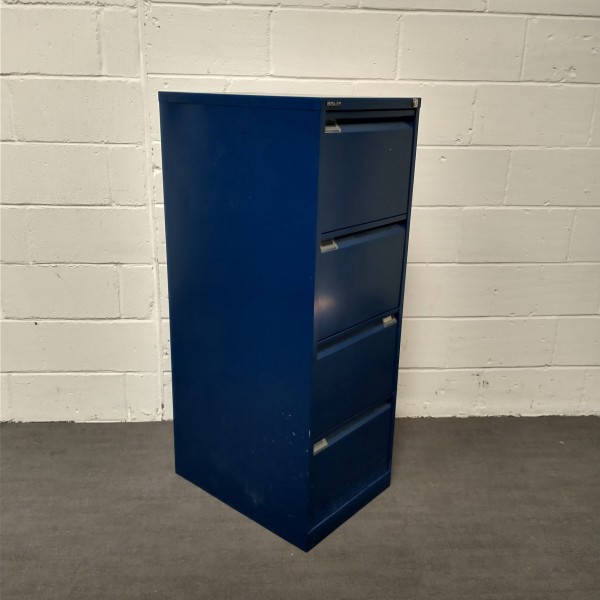Bisley blue filing cabinet- 4 drawer 