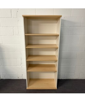 White and Maple Bookcase- 1800 high