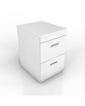 2 drawer filing cabinet -  White