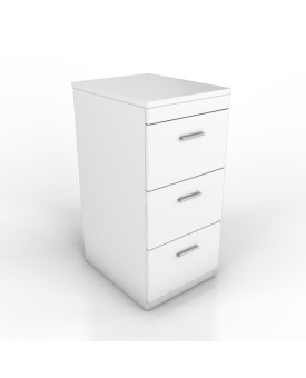 3 drawer filing cabinet -  White