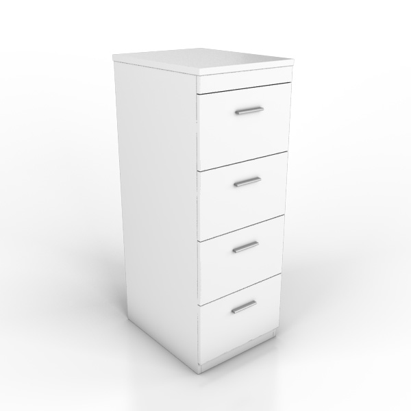4 drawer filing cabinet -  White