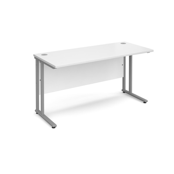 Straight economy desk - 1400mm x 600mm - White