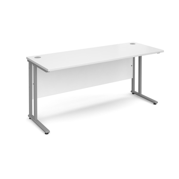 Straight economy desk - 1600mm x 600mm - White