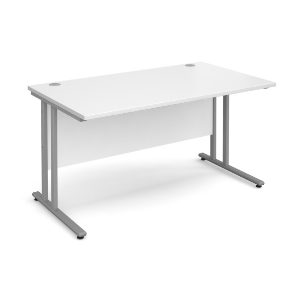Straight economy desk - 1400mm x 800mm - White