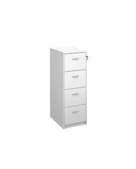 4 Drawer Economy Filing Cabinet - 1360mm - White