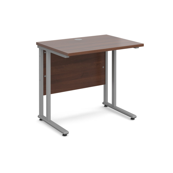 Straight economy desk - 800mm x 600mm - Walnut