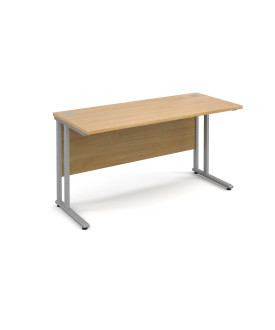 Straight economy desk - 1400mm x 600mm - Oak