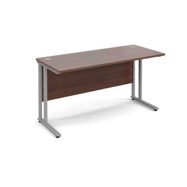 Straight economy desk - 1400mm x 600mm - Walnut