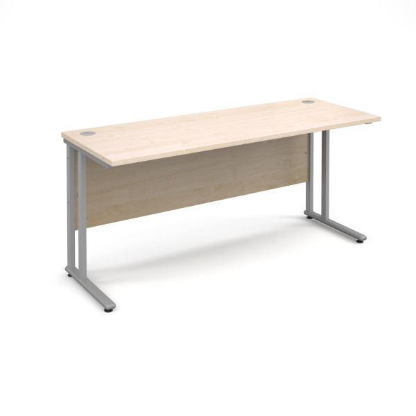 Straight economy desk - 1600mm x 600mm - Maple