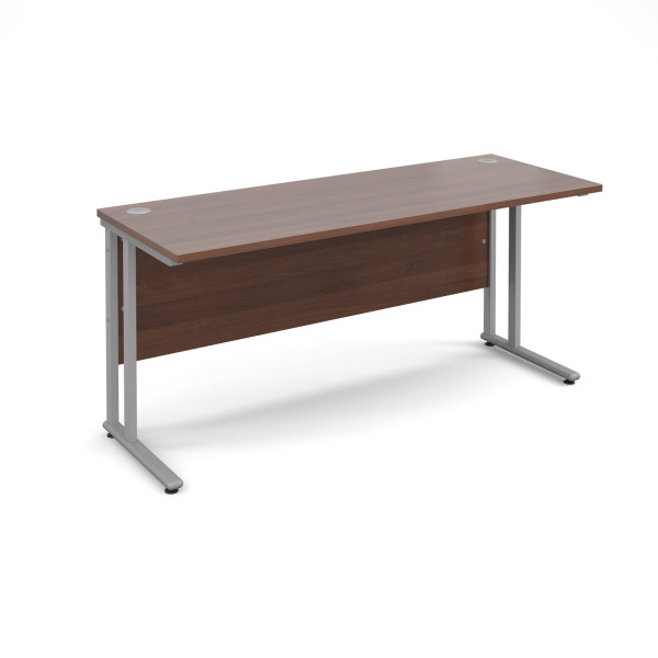 Straight economy desk - 1600mm x 600mm - Walnut